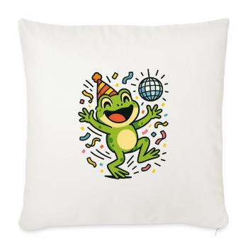 Party Frog - Sofa pillowcase 17,3'' x 17,3'' (45 x 45 cm) - natural white - Front