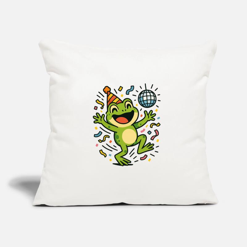 Grenouille de fête Housse de coussin décorative 45 x 45 cm