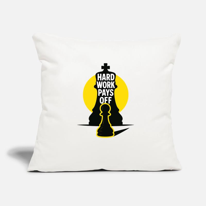 HardWorkPaysOff Housse de coussin décorative 45 x 45 cm