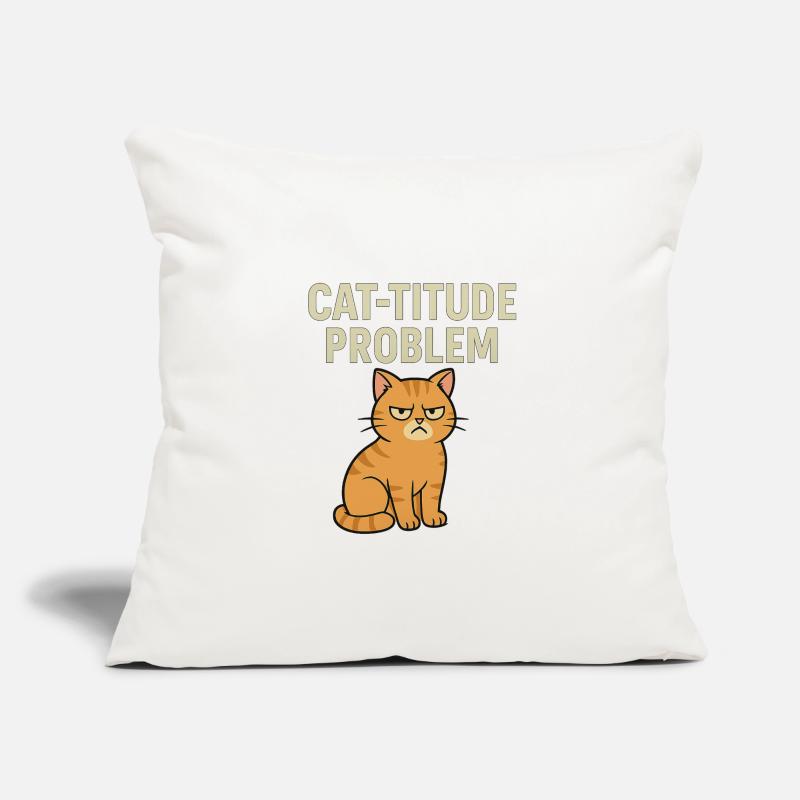 Catitude probleem Grumpy Kat Meme Housse de coussin décorative 45 x 45 cm