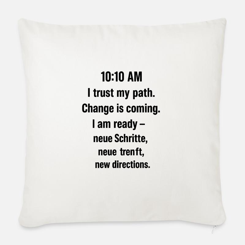 10:10 – Trust the Path - Sofakissenbezug 45 x 45 cm - Naturweiß 