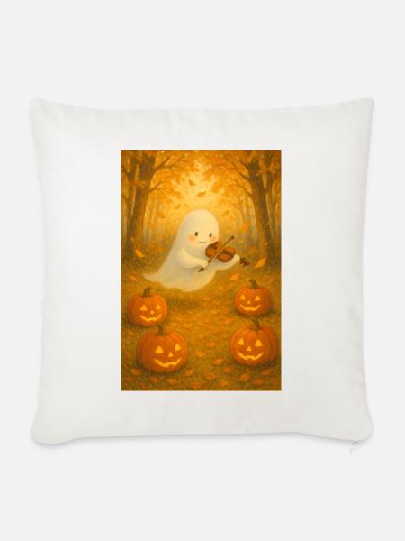 Süßer Halloween Geist - Sofakissenbezug 45 x 45 cm - Naturweiß 