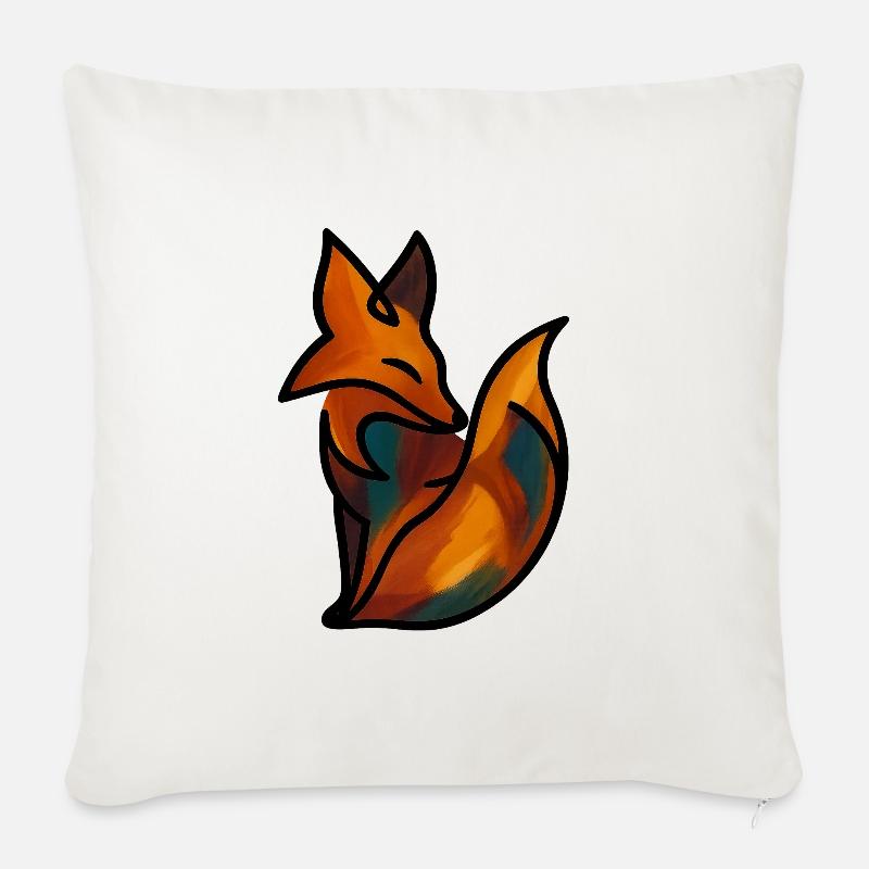 The Fox - Sofakissenbezug 45 x 45 cm - Naturweiß 