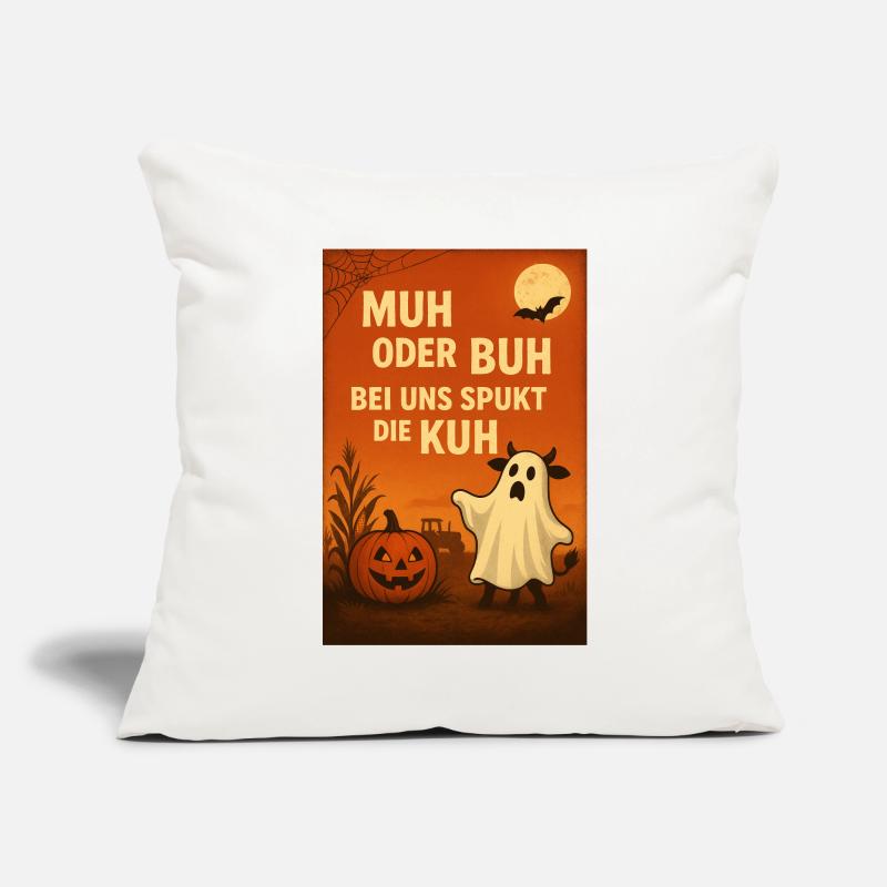 Spukkuh Halloween: MuH oder Buh Sofakissenbezug 45 x 45 cm