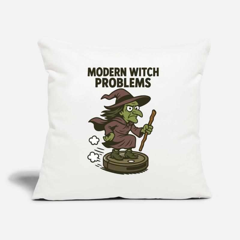 Modern Witch Problems – Funny Witch Design Sofa pillowcase 17,3'' x 17,3'' (45 x 45 cm)