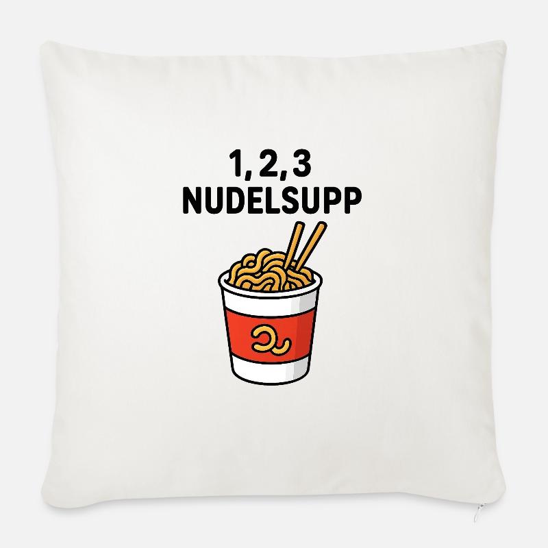 1-2-3_Nudelsupp - Sofakissenbezug 45 x 45 cm - Naturweiß 