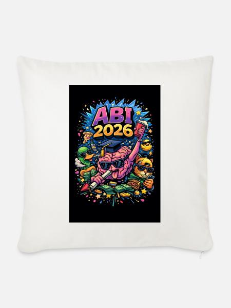 Abi 2026 Comic  - Sofakissenbezug 45 x 45 cm - Naturweiß 