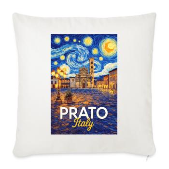 Prato, Italie. - Housse de coussin décorative 45 x 45 cm - blanc nature - Devant