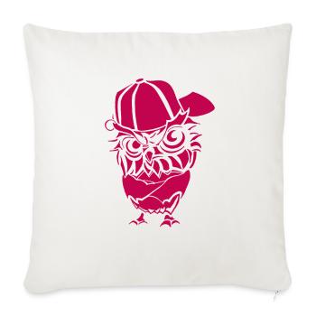 Hip Hopper Owl - Housse de coussin décorative 45 x 45 cm - blanc nature - Devant