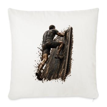 Mud Master - Obstacle - Teamwork - Sofa pillowcase 17,3'' x 17,3'' (45 x 45 cm) - natural white - Front