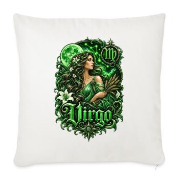 Green Virgo Lunar Goddess - Sofa pillowcase 17,3'' x 17,3'' (45 x 45 cm) - natural white - Front