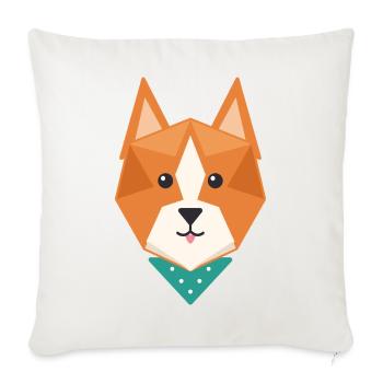 Geometrischer Fuchs - Sofakissenbezug 45 x 45 cm - Naturweiß  - Vorne