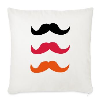 Moustaches pour l'Allemagne - Housse de coussin décorative 45 x 45 cm - blanc nature - Devant