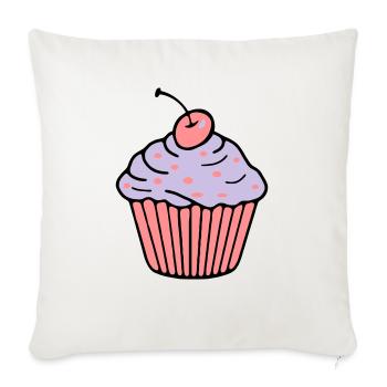 Cupcake - Sofa pillowcase 17,3'' x 17,3'' (45 x 45 cm) - natural white - Front