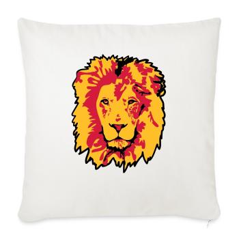 lion - Housse de coussin décorative 45 x 45 cm - blanc nature - Devant