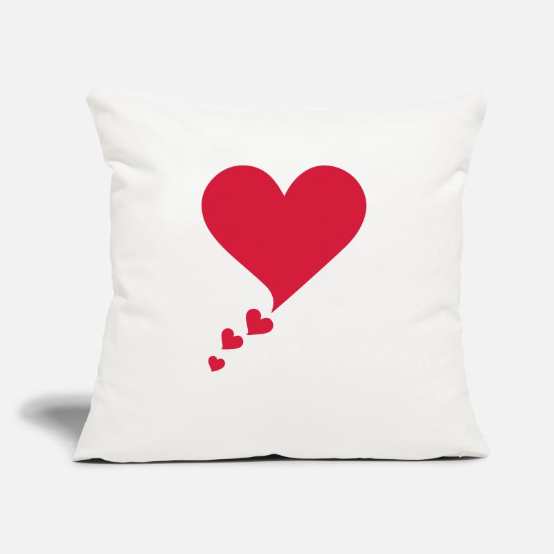 Text bubble hearts, comic bubble, speech bubble, Sofa pillowcase 17,3'' x 17,3'' (45 x 45 cm)