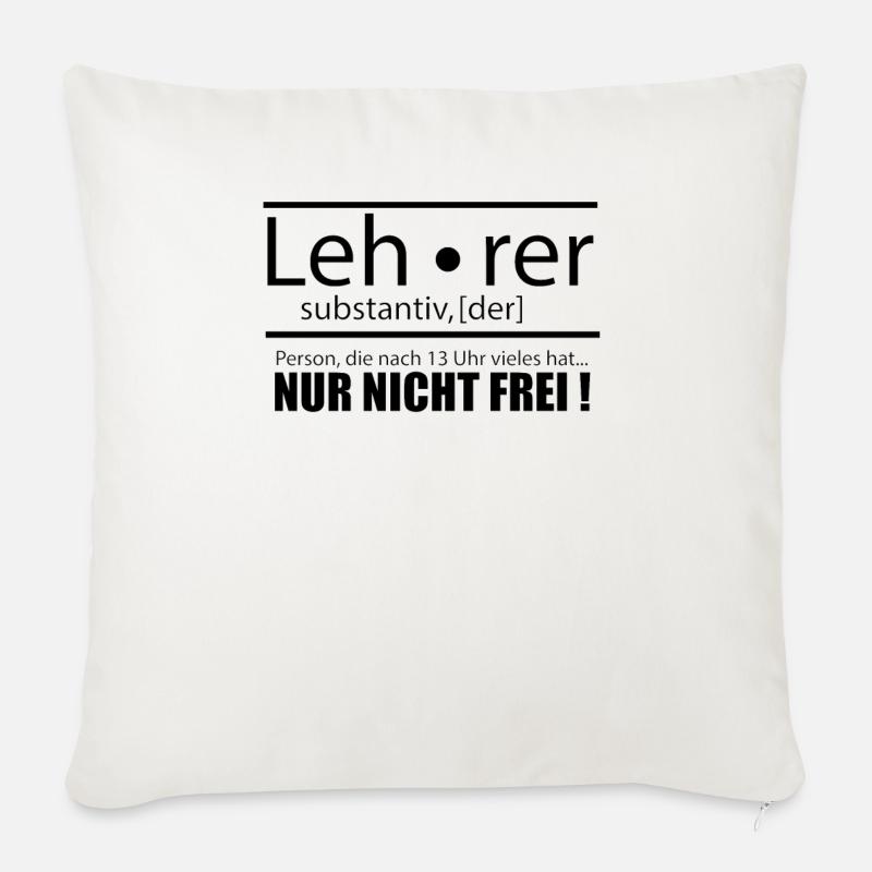 Lehrer Definition - Sofakissenbezug 45 x 45 cm - Naturweiß 