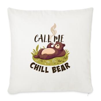 Chill Bear - Sofa pillowcase 17,3'' x 17,3'' (45 x 45 cm) - natural white - Front