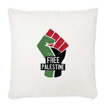 Free Palestine - Sofa pillowcase 17,3'' x 17,3'' (45 x 45 cm) - natural white - Front