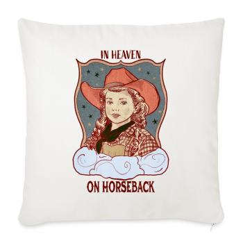 Sur le dos d’un cheval - Housse de coussin décorative 45 x 45 cm - blanc nature - Devant
