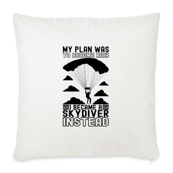 Parachute Parachutist - Sofa pillowcase 17,3'' x 17,3'' (45 x 45 cm) - natural white - Front