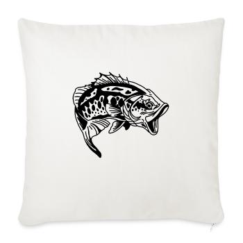 Pêche pêche pêche - Housse de coussin décorative 45 x 45 cm - blanc nature - Devant