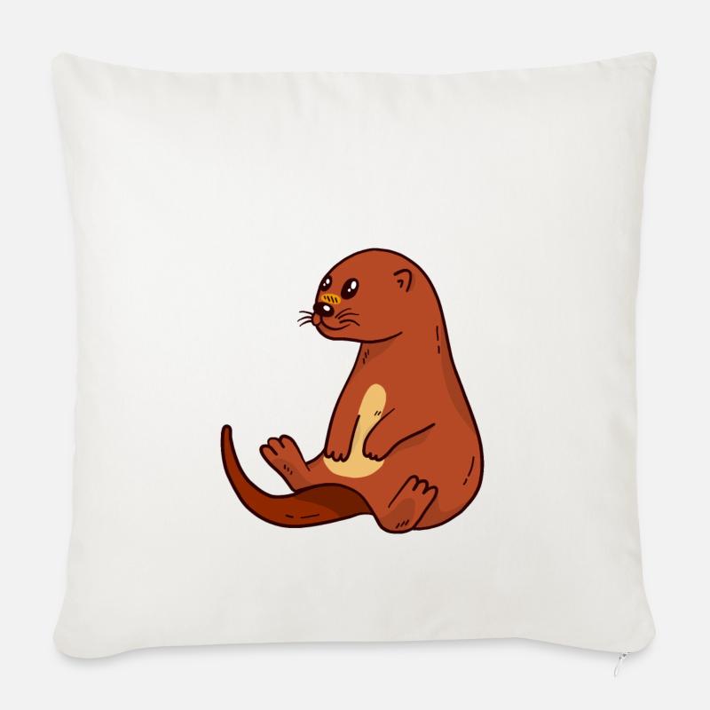 Otter - Sofakissenbezug 45 x 45 cm - Naturweiß 