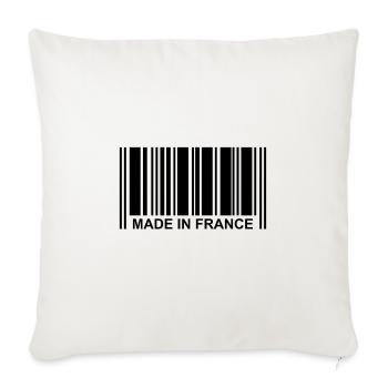 Made in france barcode - Sofa pillowcase 17,3'' x 17,3'' (45 x 45 cm) - natural white - Front