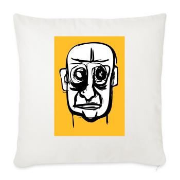 Kaput face - Sofa pillowcase 17,3'' x 17,3'' (45 x 45 cm) - natural white - Front
