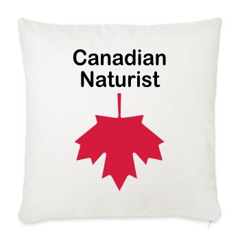 Canadian Naturist - Housse de coussin décorative 45 x 45 cm - blanc nature - Devant