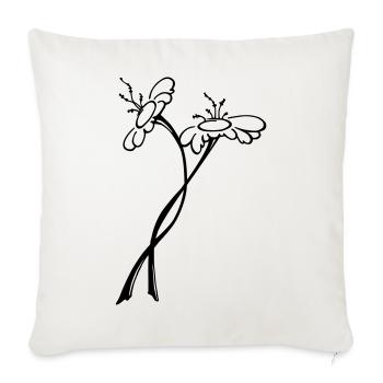 MargeritenLIEBE the original by heavenlygoods - Sofa pillowcase 17,3'' x 17,3'' (45 x 45 cm) - natural white - Front