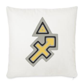 Zodiac Tribal Sagittarius Fire - Sofa pillowcase 17,3'' x 17,3'' (45 x 45 cm) - natural white - Front