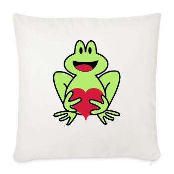 frog - Sofa pillowcase 17,3'' x 17,3'' (45 x 45 cm) - natural white - Front