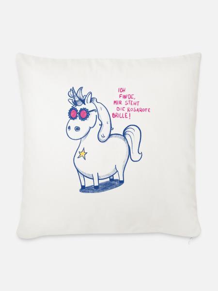 Mindset Einhorn - Sofakissenbezug 45 x 45 cm - Naturweiß