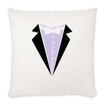 Jeune marié - Housse de coussin décorative 45 x 45 cm - blanc nature - Devant