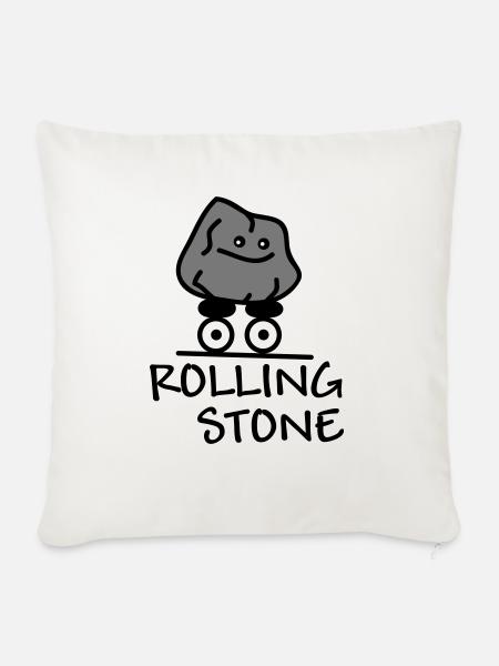 Rolling Stone - Sofakissenbezug 45 x 45 cm - Naturweiß