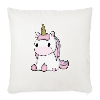 Idée cadeau Bébé Licorne - Housse de coussin décorative 45 x 45 cm - blanc nature - Devant