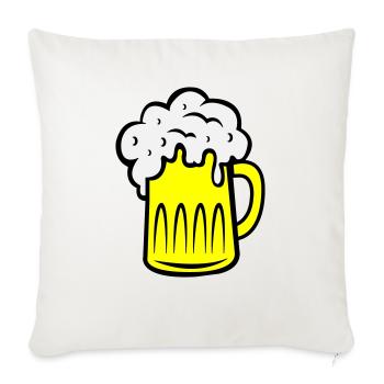 Beer 002 - Sofa pillowcase 17,3'' x 17,3'' (45 x 45 cm) - natural white - Front