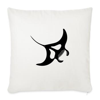 Manta Rochen Vector - Sofakissenbezug 45 x 45 cm - Naturweiß  - Vorne