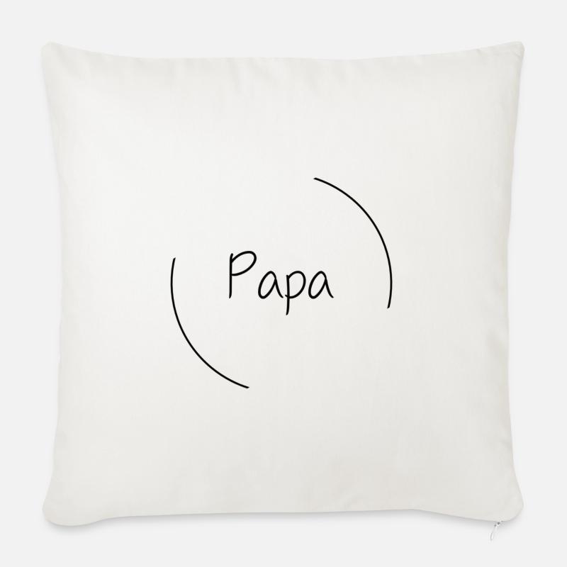 Papa - Sofakissenbezug 45 x 45 cm - Naturweiß 