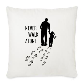 Father and Daughter Papa Girl Never walk alone - Sofa pillowcase 17,3'' x 17,3'' (45 x 45 cm) - natural white - Front