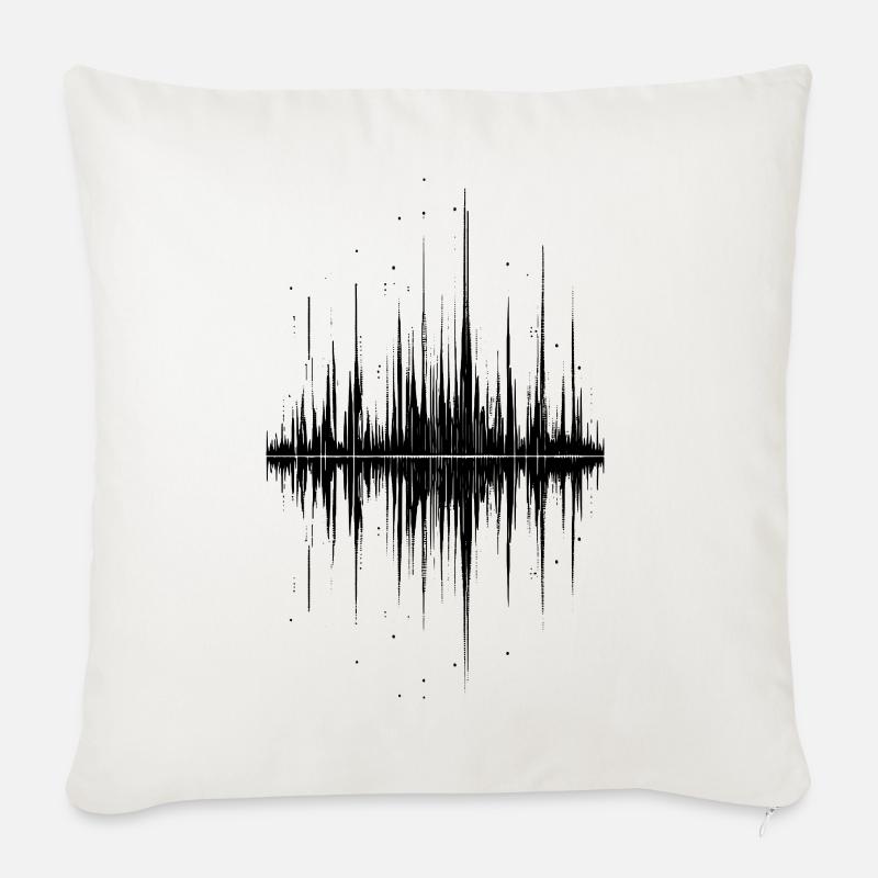 Soundwave - Sofakissenbezug 45 x 45 cm - Naturweiß 