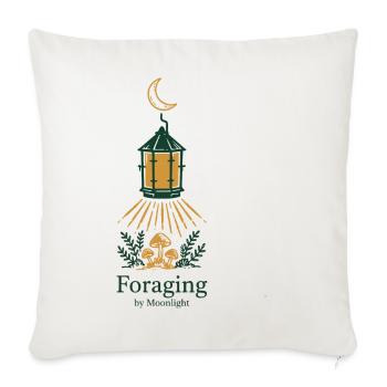 Pilze Sammeln Mondlicht Cottagecore Wald T-Shirt - Sofakissenbezug 45 x 45 cm - Naturweiß  - Vorne