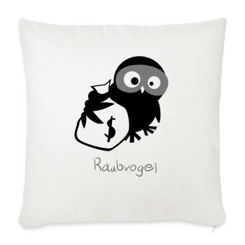 EULE // Raubvogel. - Sofakissenbezug 45 x 45 cm - Naturweiß  - Vorne