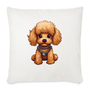 Sweet Baby Poodle Dog - Sofa pillowcase 17,3'' x 17,3'' (45 x 45 cm) - natural white - Front