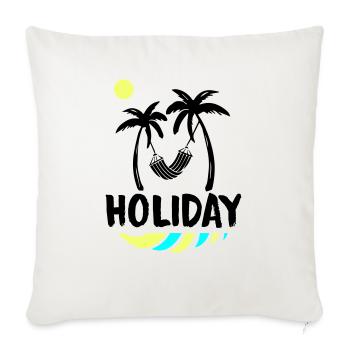 Palms Relax Holiday - Sofa pillowcase 17,3'' x 17,3'' (45 x 45 cm) - natural white - Front