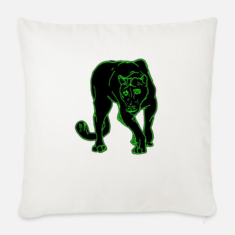 Panther - Sofakissenbezug 45 x 45 cm - Naturweiß 