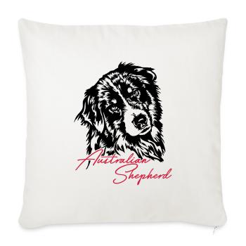 Australian Shepherd Aussie Dog Wilsigns Dog - Sofa pillowcase 17,3'' x 17,3'' (45 x 45 cm) - natural white - Front