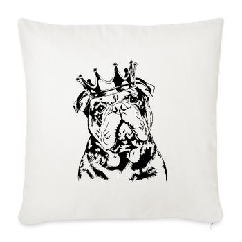 OLD DEUTSCH BULLDOG Crown Dog Chiens Wilsigns - Housse de coussin décorative 45 x 45 cm - blanc nature - Devant