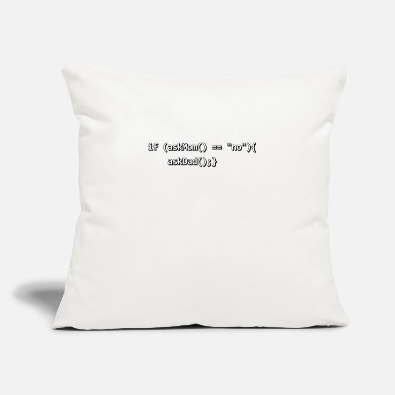 Si IF mère père nerd programmeur de code source Housse de coussin décorative 45 x 45 cm